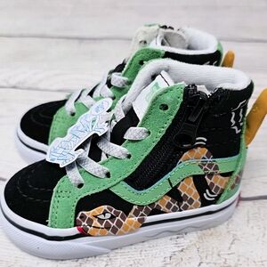 Vans Kids Green and Black High-Top Sneakers